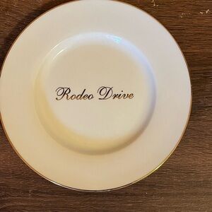 White and Gold Dinner Plate